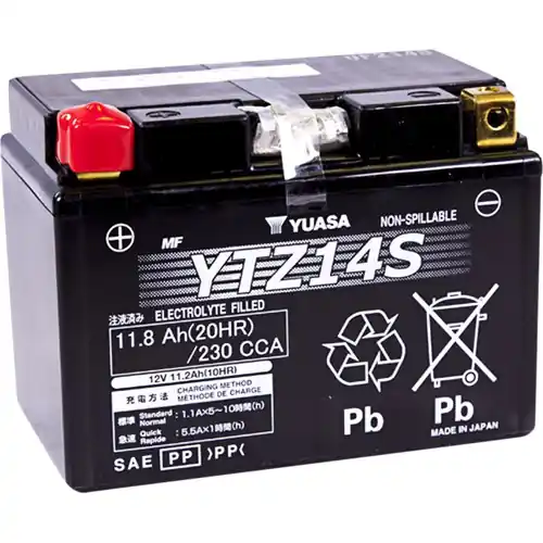 Grab Now Yuasa YTZ Factory Activated Maintenance Free Battery