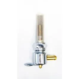 Petcock 22 Mm Chrome Round Billet Right Outlet 75-06 Harley or Custom Free Delivery