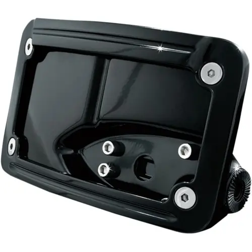 Luxury Kuryakyn Curved Horizontal Side-Mount License Plate Holder