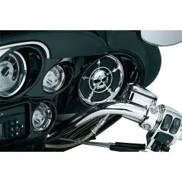 Kuryakyn Chrome Zombie Front Fairing Speaker Grills for Harley FLH/T 96-13 Place Order