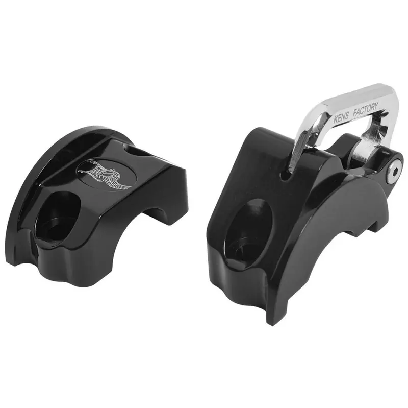 Ken's Factory - Black Next Level Lock and Perch Kit fits '84 & Up Big Twin Models Grab Now