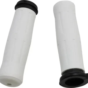 Avon Grips - Old School Throttle By Wire Grips 1"- White Handmade