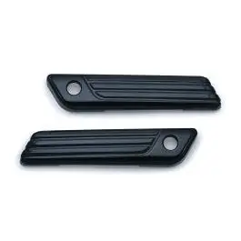 Kuryakyn Black Tri Line Saddlebag Hinge Latch Covers 14-17 Harley FLH/T Premium