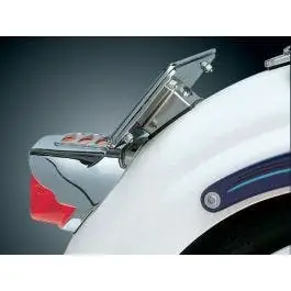 Kuryakyn 9165 Laydown Chrome Universal License Plate Tag Mount Holder One Day Deal