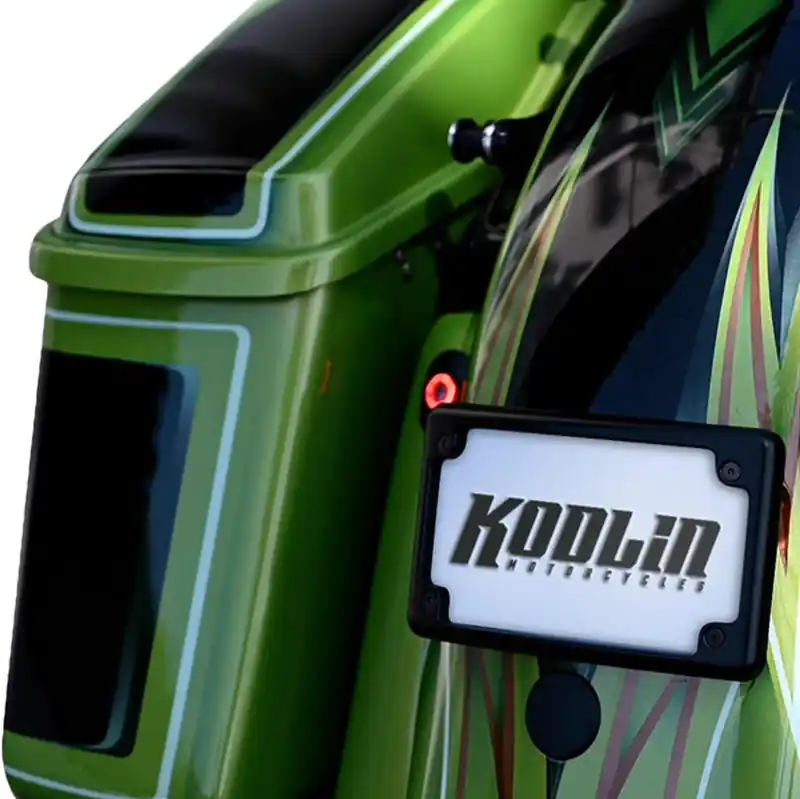 Certified Kodlin - Light Black Curved License Plate Kit fits '13 & Up Touring Models