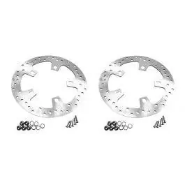 Ground Stainless Steel Enforcer Style 11.8" Front Brake Rotor Pair 14-22 Harley FLH/T Deal