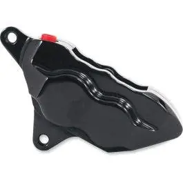 Fast Shipping Hawg Halters HHI Black LHSAB500 4-Piston Front Caliper EVO Harley Softail Dyna & XL