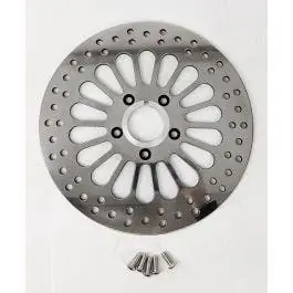 DNA Polished Super Spoke Single Front 11.5 Disc Rotor Harley Softail XL Dyna Deal