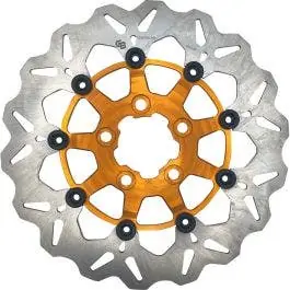 Cheap Galfer Wave 11.5" Full Floating Rear Brake Rotor W/Orange Carrier 4 Harley 00-17