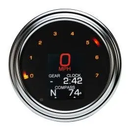 Original Dakota Digital MLX-3000 Chrome LED MLX Series 3 3/8 Gauge Speedo Tach 94-03