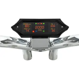 Buy Today Dakota Digital MLX-9000 Series Speedometer Gauge Black Spiked Harley Databus 04-13