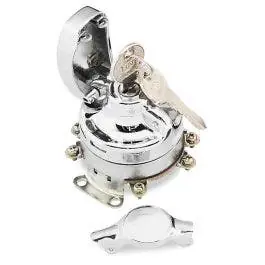 Chrome Electronic Fat Bob Style Tank Mounted Ignition Switch 71501-73 HD 73-95 Bargain