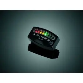 Kuryakyn Black LED 12v Battery Gauge for Harley or Metric Models 4218 Top Rated