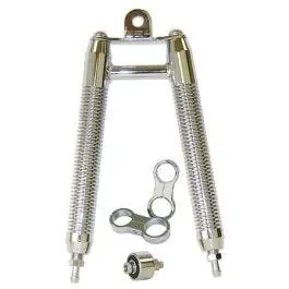 Chrome Finned Billet Oil Cooler w/ Clamps Harley Big Twin 1 1/4 Frame Tubes Fan Favorite