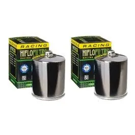 HiFloFiltro HF171CRC Chrome High Performance Oil Filter Pair 99-20 Harley Models Seasonal Sale
