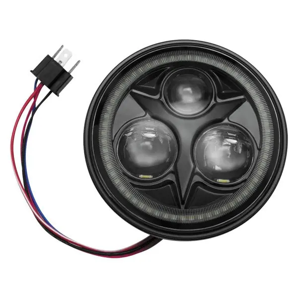 Seasonal Sale Kuryakyn Motorcycle 5.75" Orbit Vision LED Headlight with White Halo