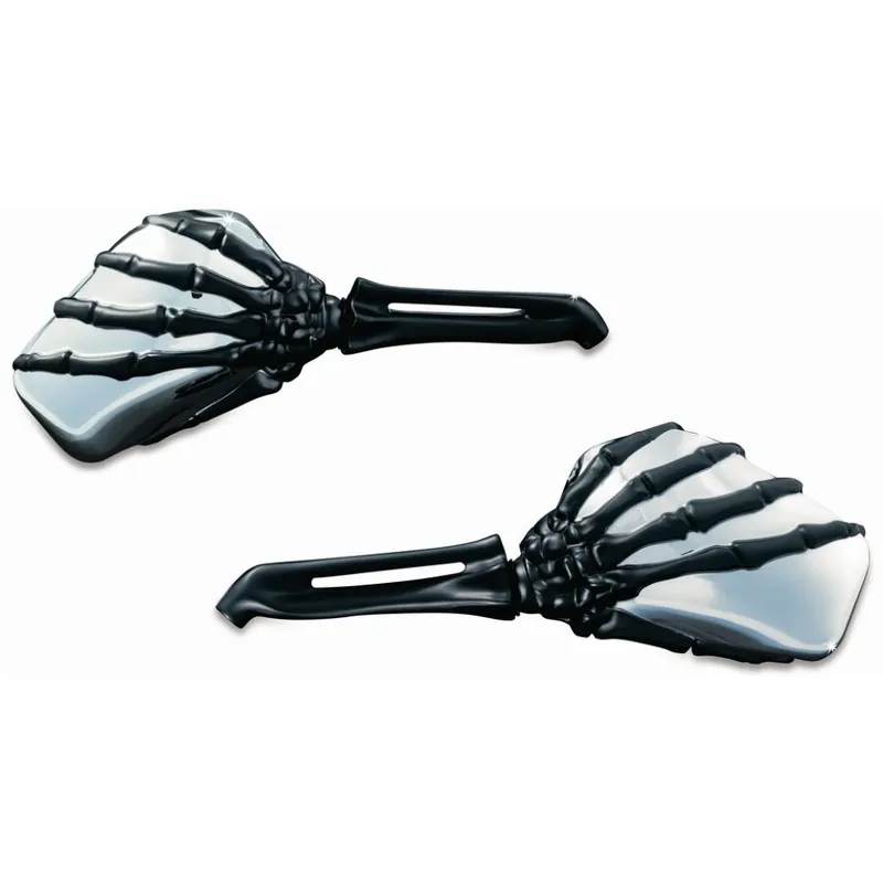 New Release Kuryakyn Skeleton Hand Motorcycle Mirrors