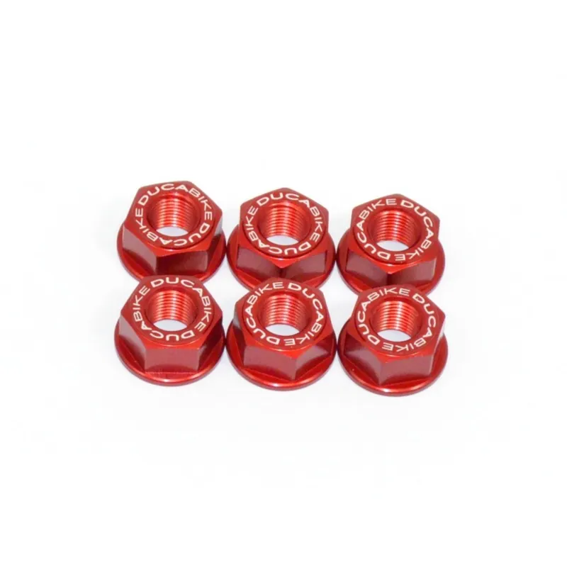 6 Piece Rear Sprocket Carrier Flange Nut Set by DBK Special Parts Ducati / Supersport S / 2018 No Minimum Order